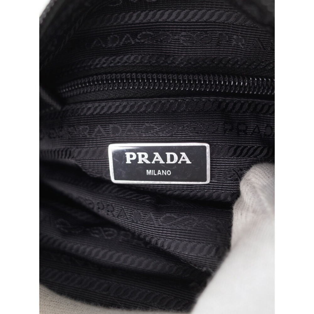 Prada messenger leather saffiano Crossbody bag Black Tessuto - Picture 6 of 9